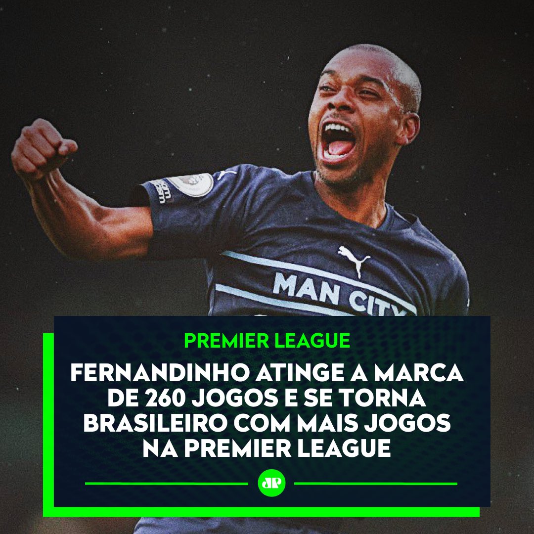 Jovem Pan Esportes on X: 2️⃣6️⃣0️⃣ VEZES FERNANDINHO!👏 Ídolo do  Manchester City, Fernandinho chegou a marca de 260 jogos na Premier League,  ultrapassou o Willian e se tornou o brasileiro com mais