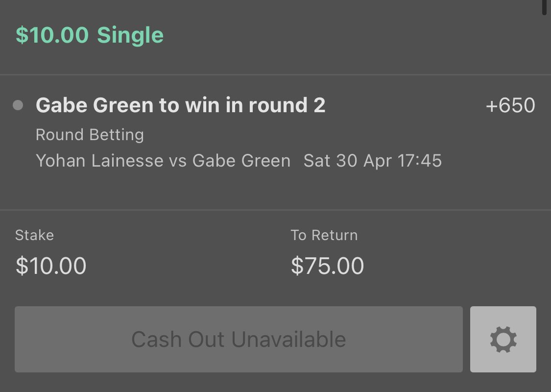 LtDanMMA's tweet photo. GIFTED GABE GREEN!!!💰🤑💰What a fight! LFG! @giftedgabegreen #UFCVegas53 #FightGuysPicks https://t.co/vBuYTFylXe