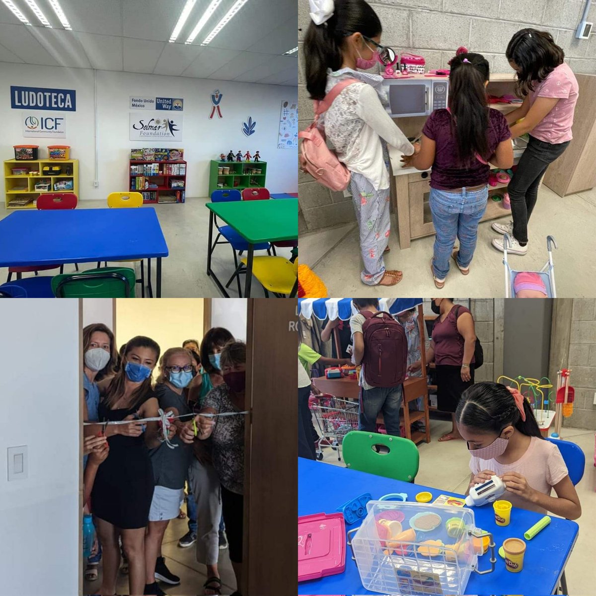 FundacionSolmar's tweet photo. ¡Celebramos este día inaugurando la gran Ludoteca que Fundación Solmar en alianza con otras organizaciones donó para el centro juvenil comunitario!👸👏🎊

Gracias a las bellas huéspedes de Hoteles Solmar que nos acompañaron a cortar el liston inaugural 👏

¡Feliz día del 👸👱🧒! https://t.co/L6RUq7DIu9