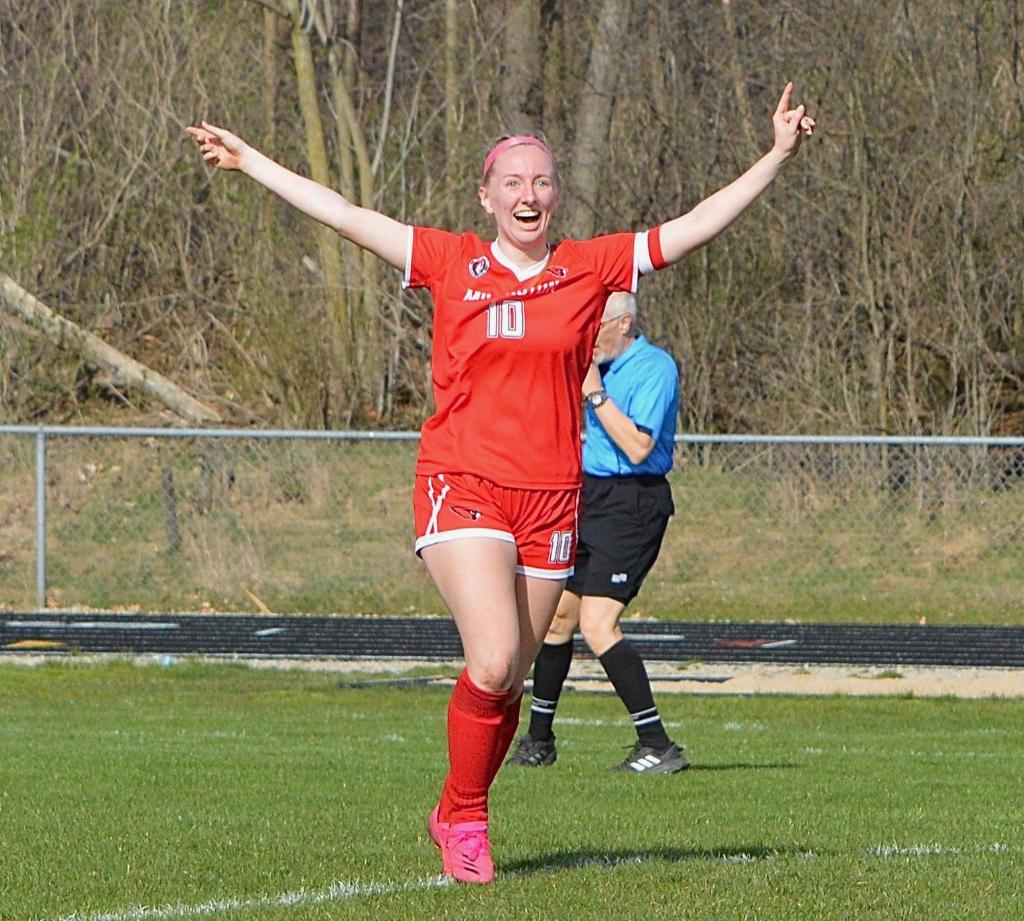 MillingtonCards's tweet photo. Hats off to Vanessa Selich who set a school record scoring 6 goals in Millington’s 8-0 win over Genesee on Friday night. https://t.co/rDz75JsGJr