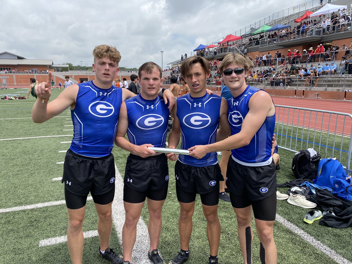 prestonrtaylor's tweet photo. 5A Regional Champion and new @GeorgetownHS 4x100 record holder. Statebound! #WDG @LeoDiaz127 @DraydenDickman1 @JackM2023 @CallawayGavin @AlexanderBaylor @GTEagleFootball @GTladyeagleTF @QBCoachBeaty https://t.co/Zar9lcJiQ8