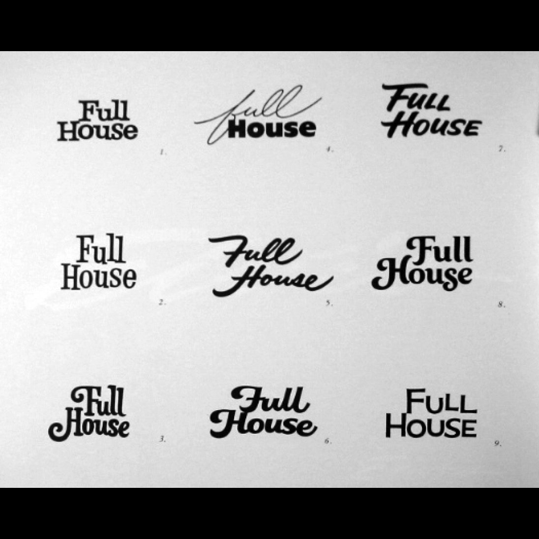 PeoplesGDArc's tweet image. Full House logo preliminary designs by Doyald Young 
​
​#GraphicDesignHistory #PeoplesGDArchive #GraphicDesignArchive