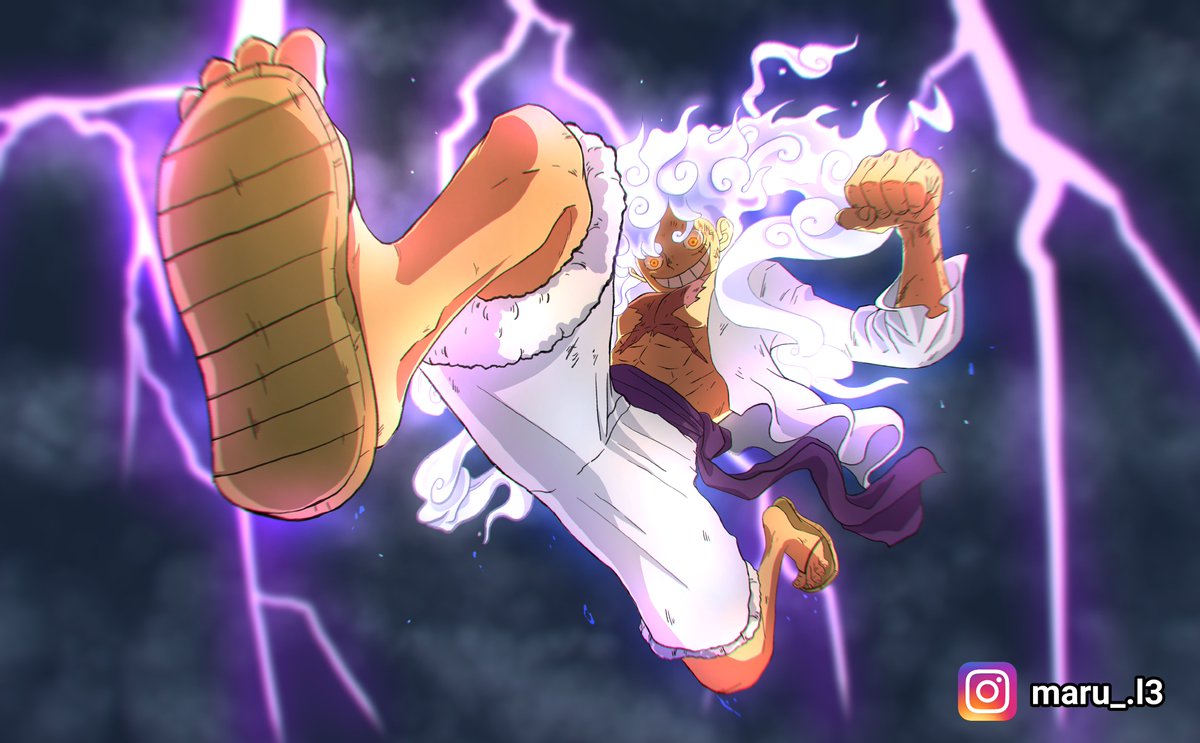 i0_aer's tweet photo. Luffy Gear 5th fanart. 

I just redraw and colored the manga of one piece cause I can't wait for his gear 5th anymore. 

#luffygear5 #ONEPIECE1048 #ONEPIECE1015 #ONEPIECEカードゲーム https://t.co/AHqwsTsG3g