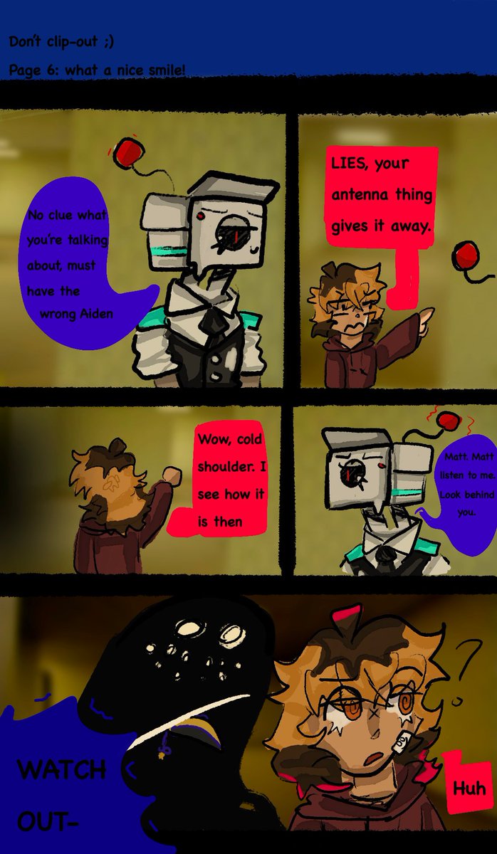 RotatingTables's tweet photo. #Rotatingtables #comic #Backrooms 
TW: knife 
-
-
-
-
-
-
- Someone needs to make sure Matt doesn’t get himself killed… https://t.co/eKMtgLFpSc