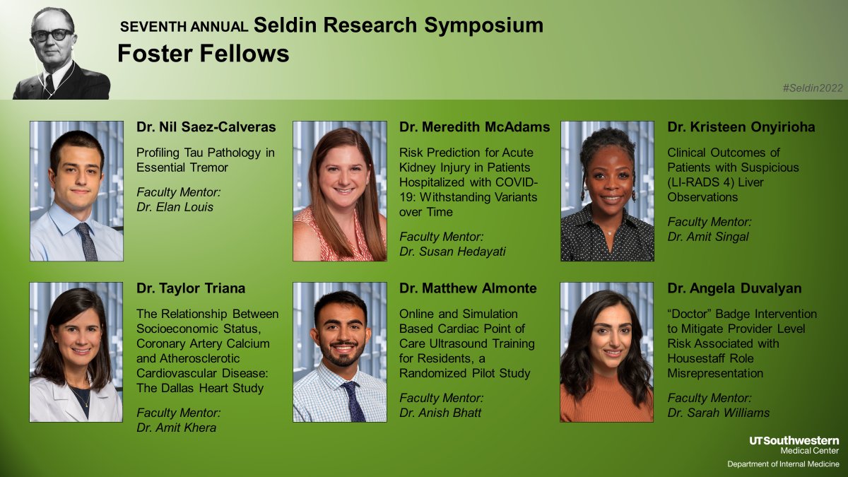 Shoutout to all foster fellows who competed for the Seldin Scholar Award. The work that y'all have done so far is groundbreaking.
