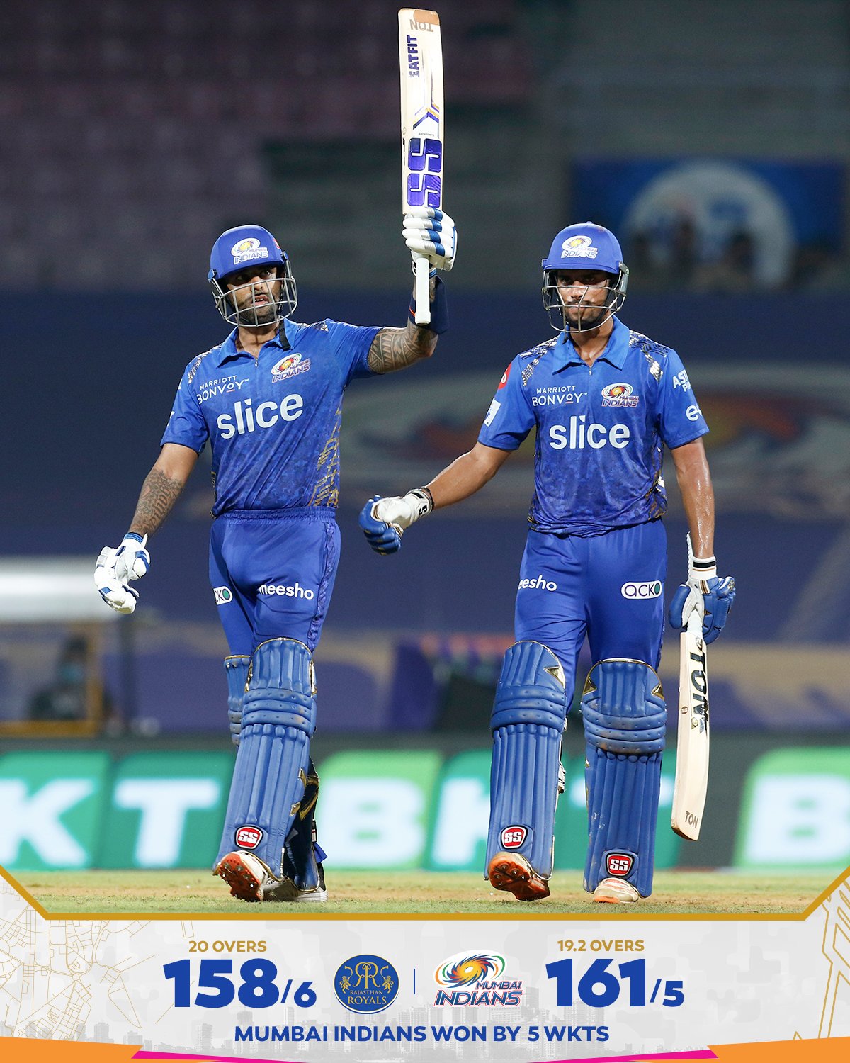 Mumbai Indians finally register their 1st Victory in Tata IPL 2022