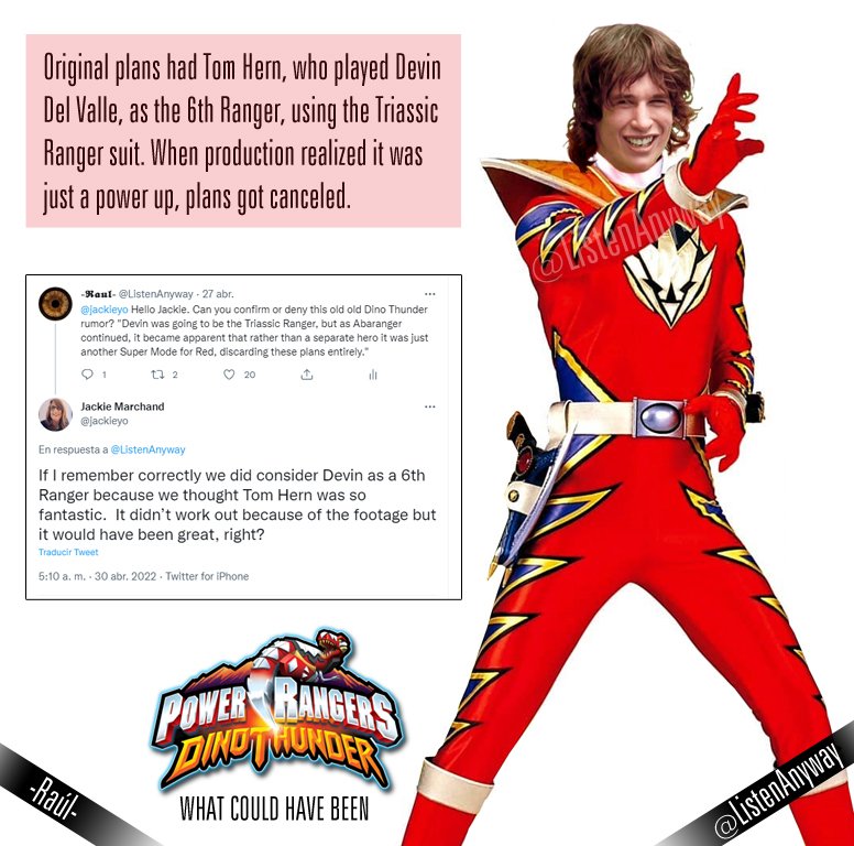 Devin Power Rangers So thanks to @jackieyo we finally have official confirmation of a years ...