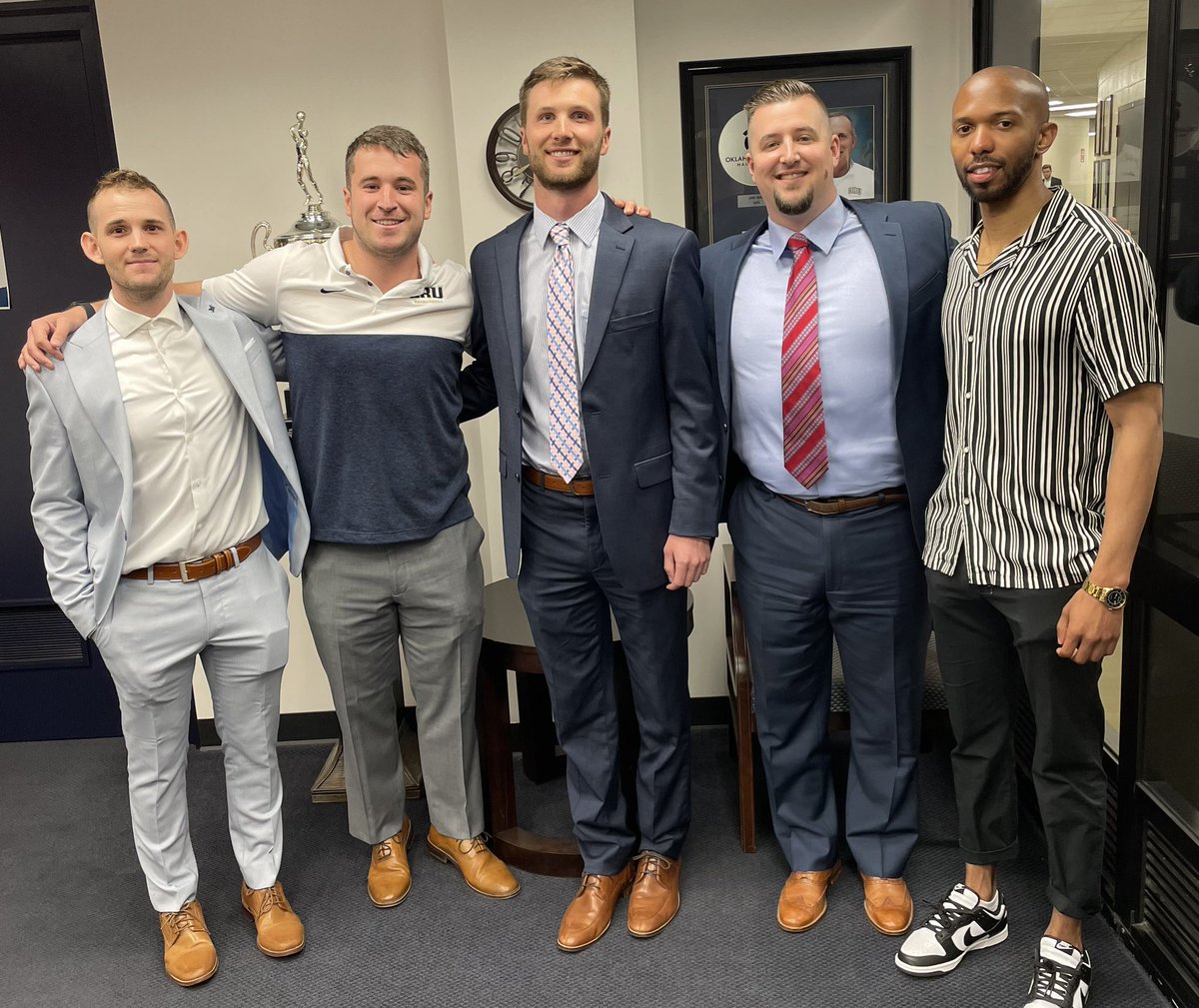 Graduate assistant coaches contributions to teams could not be overstated. I’m so blessed to have remarkable men/women in GA positions to help our program. Congrats to Mike, Tanner, Dave &amp; Xavier for obtaining a Master’s Degree while investing in our players &amp; program. Thank you!