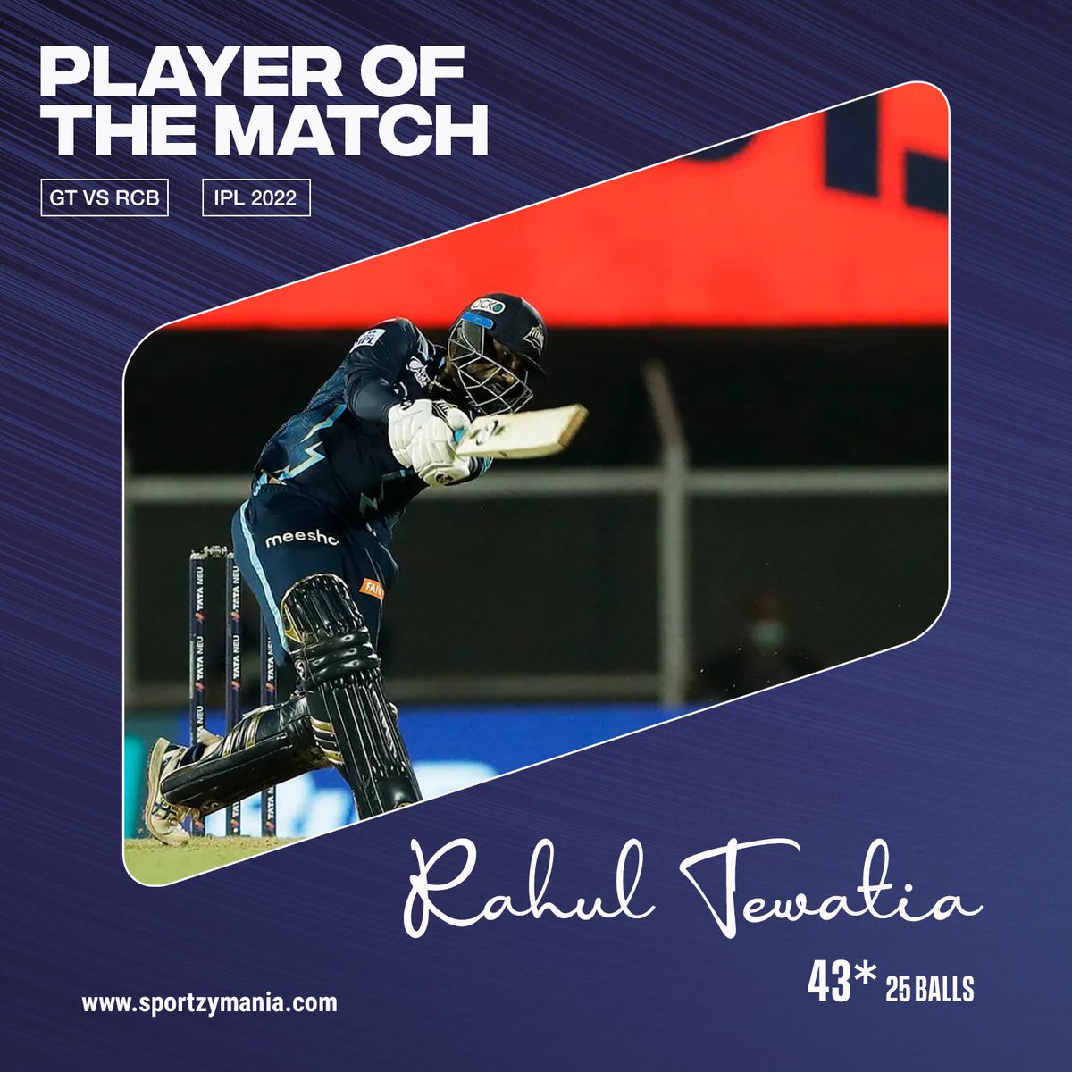 SzmMania's tweet photo. Rahul Tewatia is establishing himself as an unbelievable finisher! 🙌

#RahulTewatia #AavaDe #GTvRCB #TATAIPL #IPL2022 https://t.co/viqVgHH5DJ