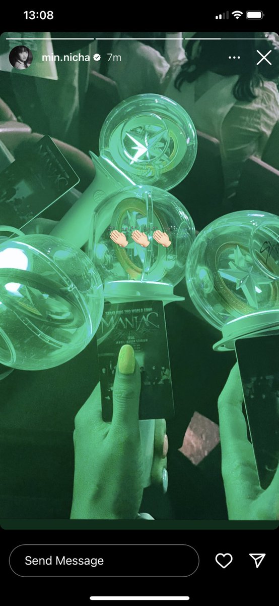 skzlatamproject's tweet photo. Minnie de (G)I-DLE subió esta foto a sus historias de Instagram, mostrando que fue al concierto de Stray Kids ❣️

#StrayKids #스트레이키즈 @Stray_Kids https://t.co/po8yK9uuKm