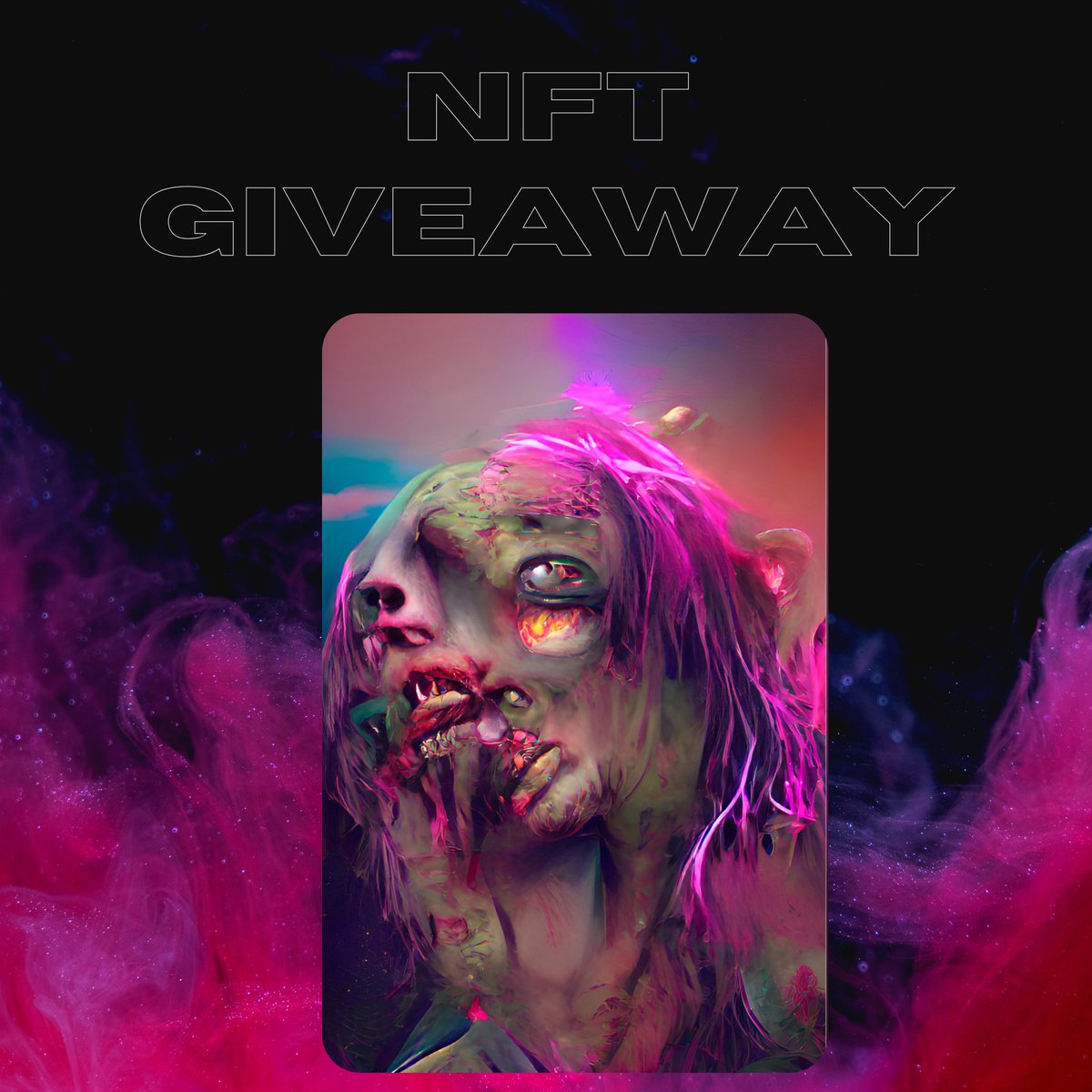 🖼️givin away nft Zombie Abstract, To Enter🖤:   

-follow
-Like&amp;RT 

ends in 24 hours⚠️

#NFTGiveaway #NFTCommumity #NFTartist  #nftcollector #nft