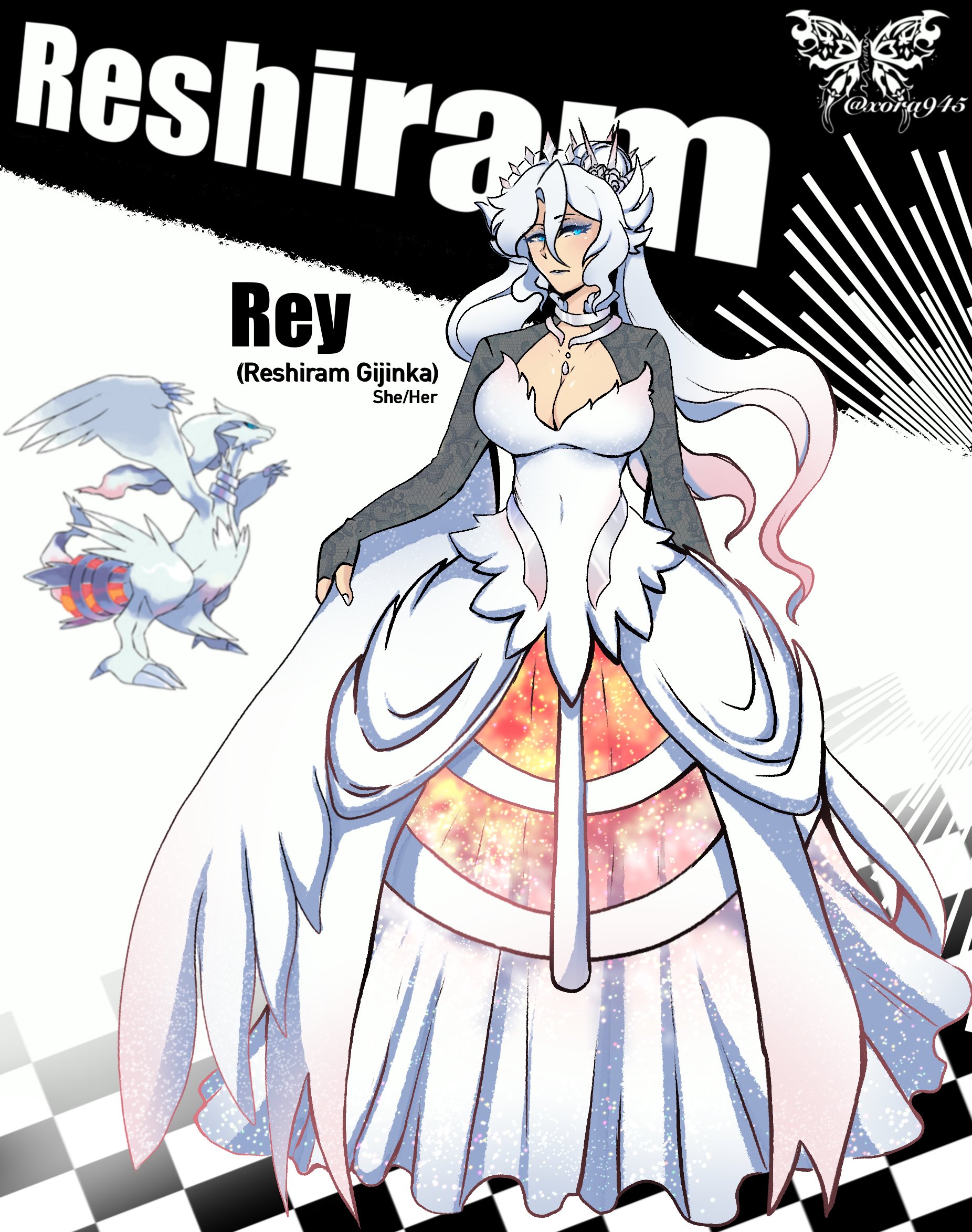 ✨🦋Xora🦋✨ on Twitter: "🤍[Reshiram Gijinka] •Make room for the Queen! New Reshiram  gijinka design is here! Her name is Queen Rey ✨ #Pokemon #OC  https://t.co/aPwp4H1nym" / Twitter