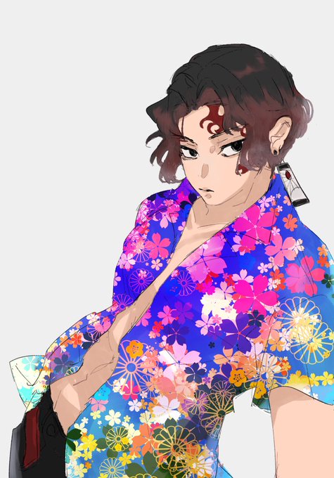 100年後に進化するにゃんちゃん🐈‍⬛さんがTwitterに投稿した鬼舞辻無惨(鬼滅の刃)のイラスト。