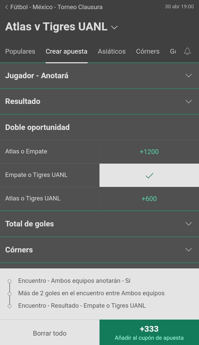 AC_Picks49's tweet photo. Les dejo este crear apuesta para el día de hoy, confío en que Tigres gana, pero, para ustedes se las dejo en doble oportunidad 
Dale like y rt si me sigues

Suerte hdspm!! https://t.co/OMn1IRFGSg