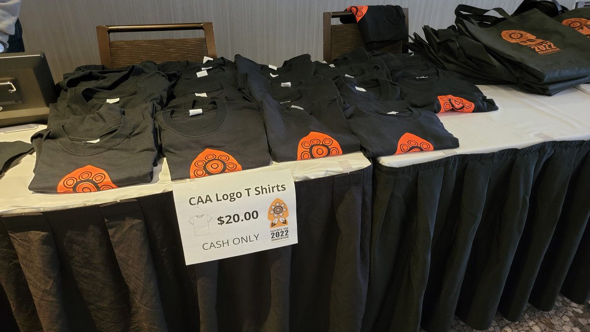 Our conference desk is slowly closing, but we still have conference t-shirts available for sale for a little while longer! #CAAACA2022