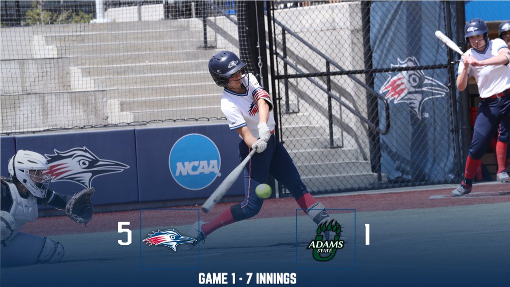 RoadrunnerSB's tweet photo. FINAL - Game 1 | #MSUDenver 5, Adams State 1

🥎 @Katiemaney_: 1-for-3, 2 RBIs, 1 3B
🥎 @KamiGrammersto2: 2-for-3, 1 SB
🥎 @bex37mvp: 2-for4
🥎 Emily Shreves: 2-for-3
🥎 @DestineeeLopez: 7 IP, 3 Ks, 0.00 ERA

One more to go - game two to follow shortly! 💪😤

#GetRowdy🔴🔵 https://t.co/sCOXXBbVld