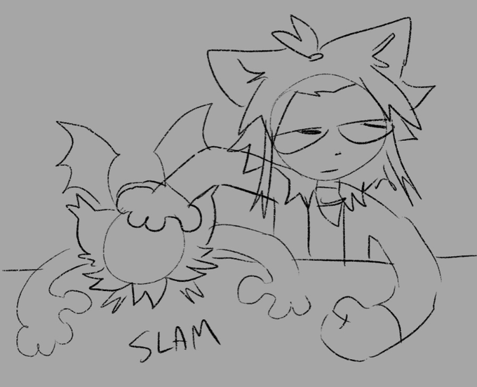 reply with a pic of ur oc and i'll draw a stupid doodle of them interacting with one of my ocs 