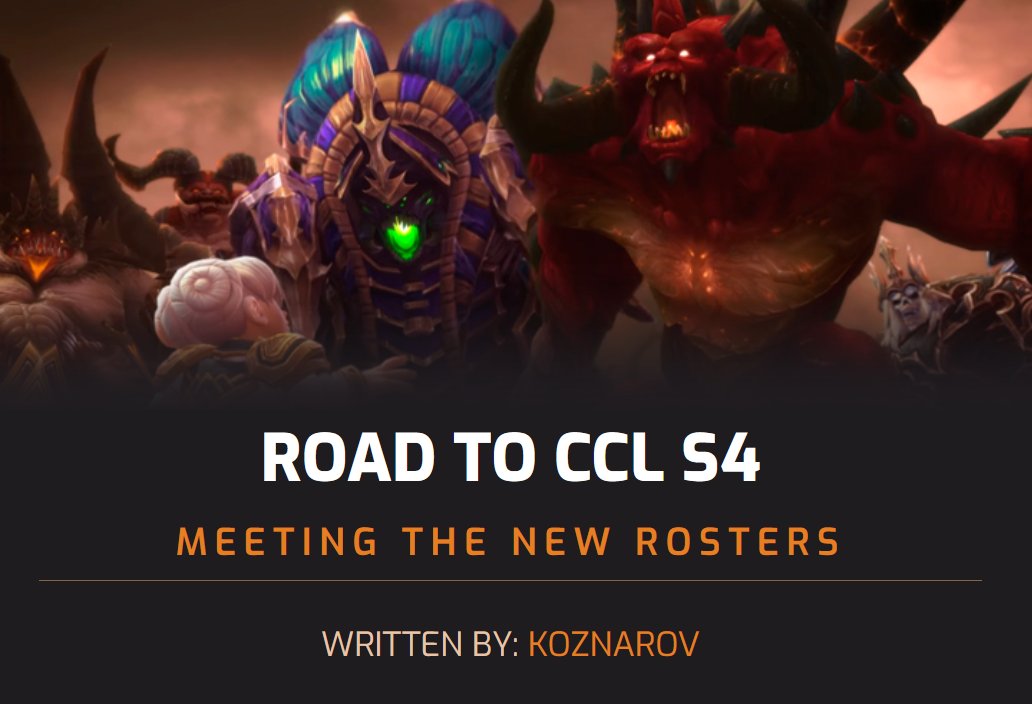 Our writer <a href="/koznarov/">Koznarov</a> has talked to <a href="/RobbParris/">Robb Parris</a> , @TheSKM2 and Chris (from <a href="/diamondhandsorg/">Diamond Hands</a> ) about their respective rosters for the upcoming CCL Season 4:

tl.net/forum/heroes/5…