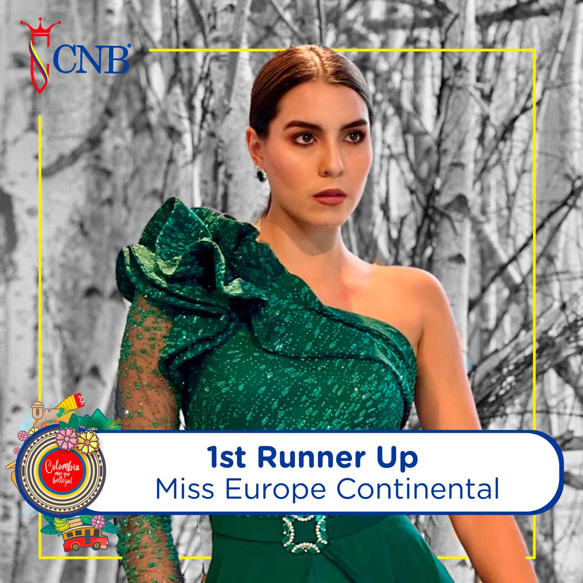 Exaltamos la participación de nuestra Srta. Bogotá 2019 @adrianarugeles12 quien representó a Colombia en el certamen @misseuropecontinentalofficial por la designación de @certamennacionalprimemodels , obteniendo el título de 1st Runner Up. ¡Gracias por ser Colombia en el mundo!