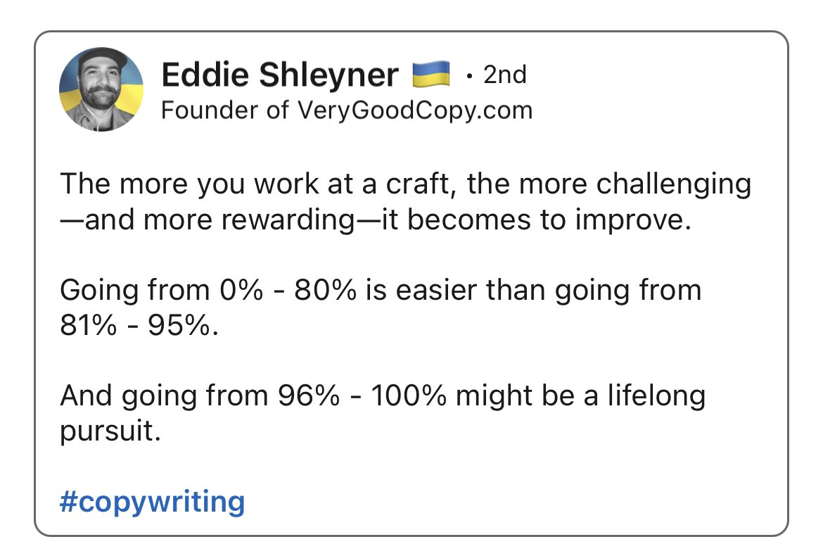 Levelling up at the top is always challenging and gaining 100% expertise is indeed a lifelong pursuit.
#LifeLessons #skillbuilding