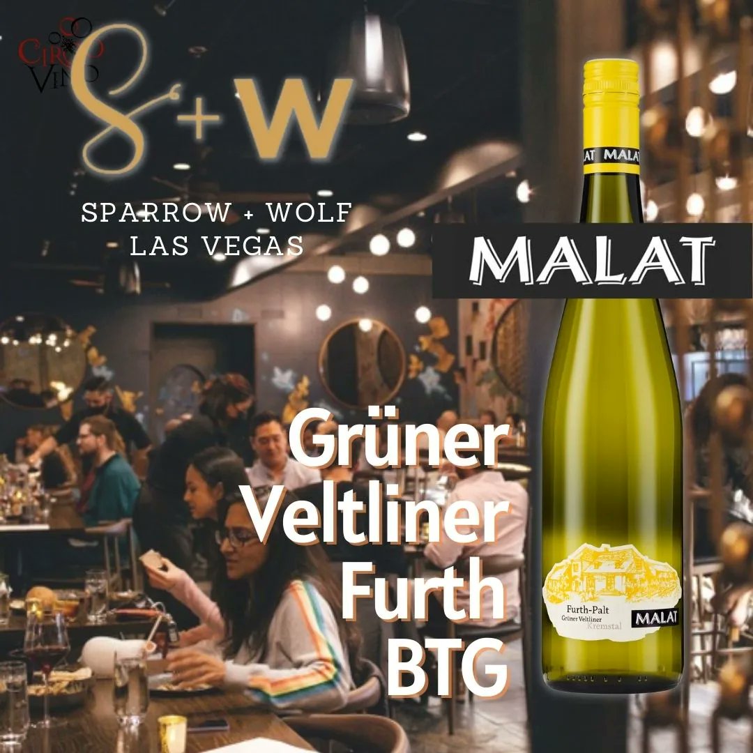 CircoVino's tweet photo. #LasVegas, we have some exciting news: #SparrowAndWolf is pouring #MALAT Grüner Veltliner Furth by the glass! 🙌 
Enjoy their good food &amp; good company with this delicious #AustrianWhiteWine, cheers! Special thanks to #NovelWines for making this possible. ❤️
#withthewinecircus https://t.co/WduItBTVfv