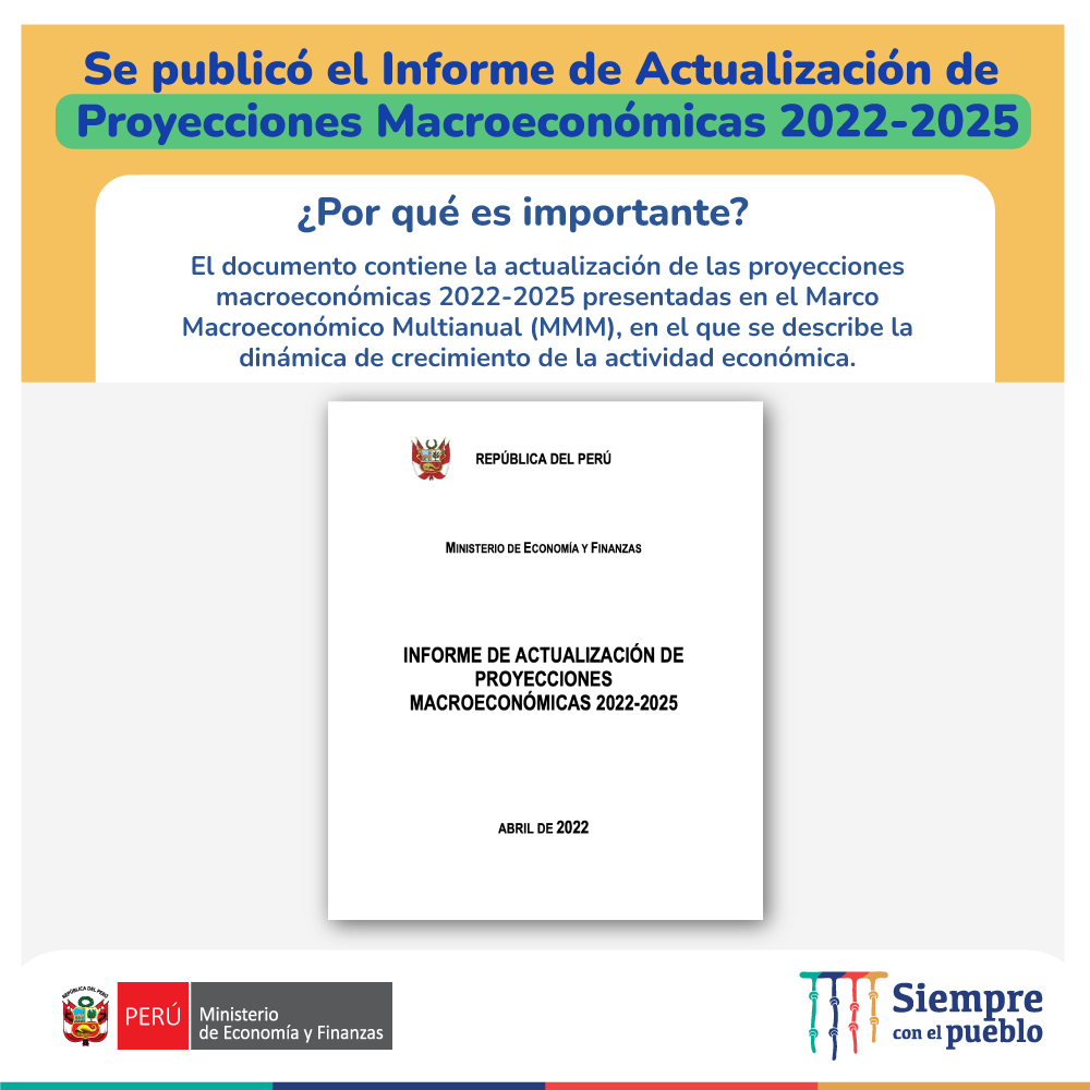 MEF_Peru's tweet photo. Este Informe actualiza el Marco Macroeconómico Multianual (MMM), publicado en agosto de 2021, y contiene las cifras de la actividad económica que servirán como base para formular el presupuesto público para el año 2023.

📰 Nota de prensa: https://t.co/M8iOWxIlIh https://t.co/bU8sFnGhVJ