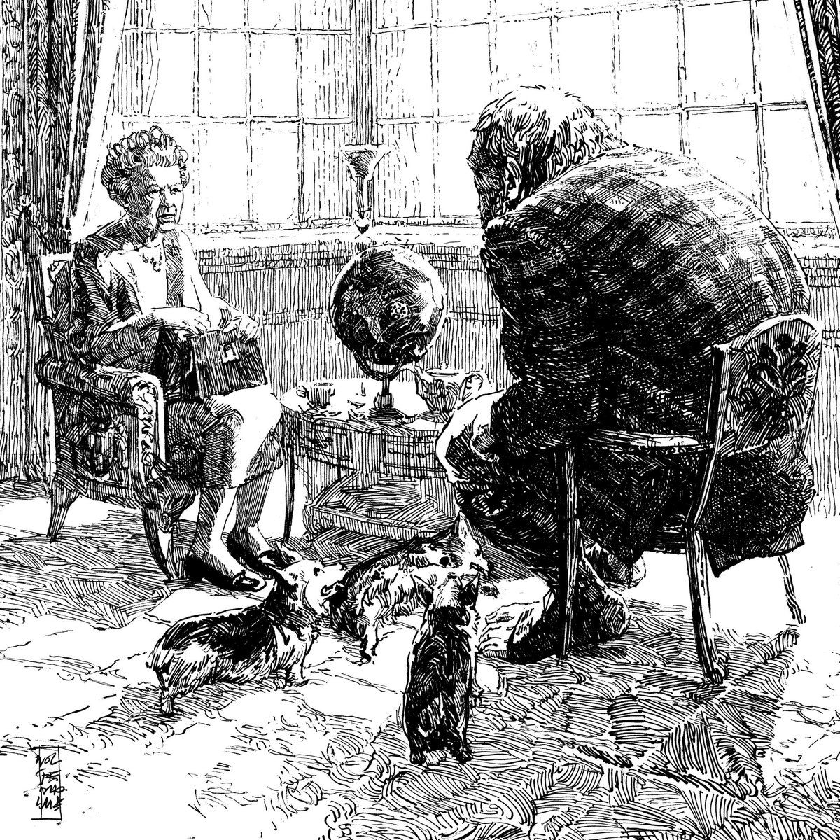HRH briefs MONO on her concerns for the planet … how would you caption this? #earthday #earthweek #sustainabledevelopmentgoals #sdgs #humanbeing #mankind #humannature #apeman #comics #ismankind? #mono