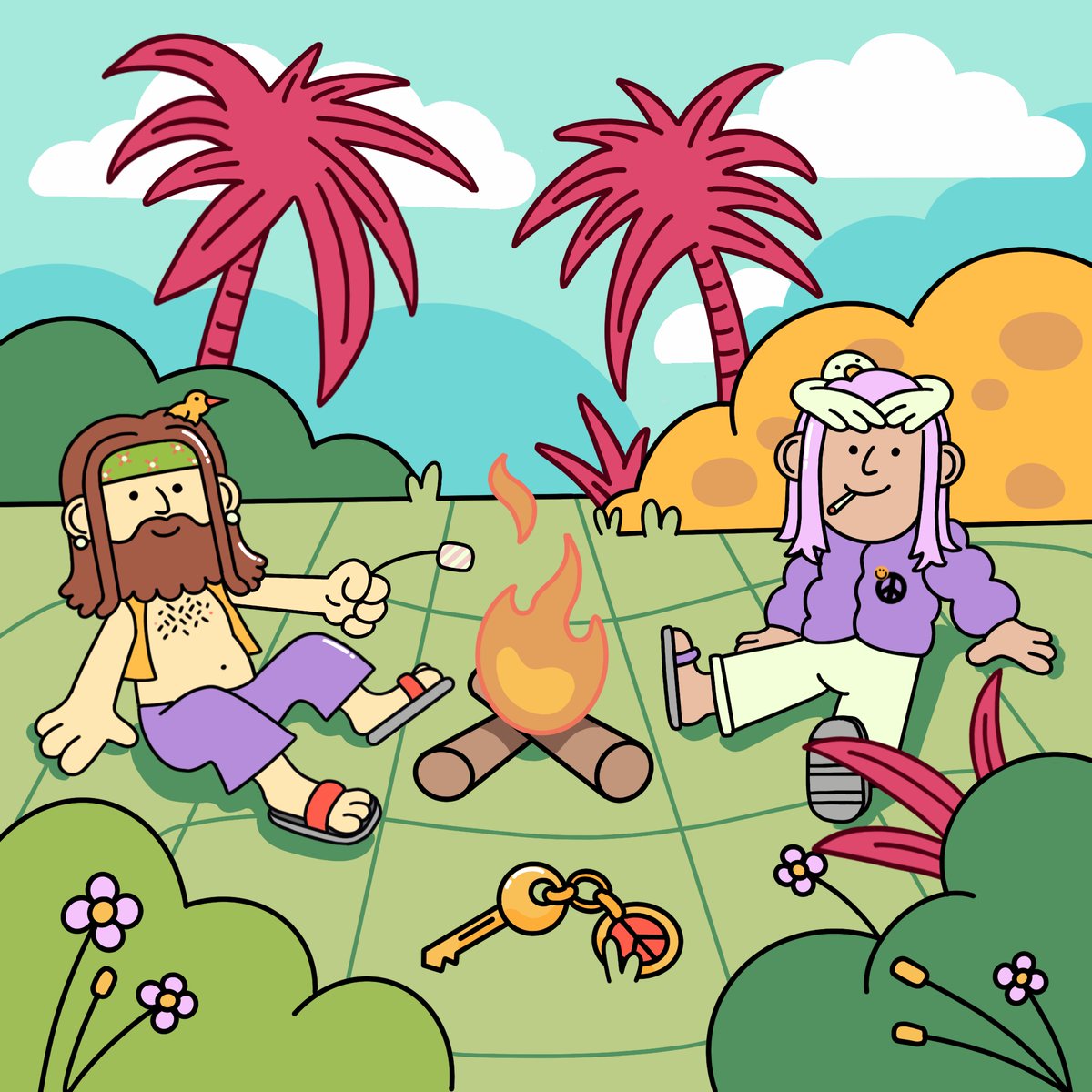 keep your vibes high and don't lose your keys, the vans are coming very soon. @DippiesNFT 🔥 Another one inspired in the awesome drawings of <a href="/TaylorMight_/">might</a>