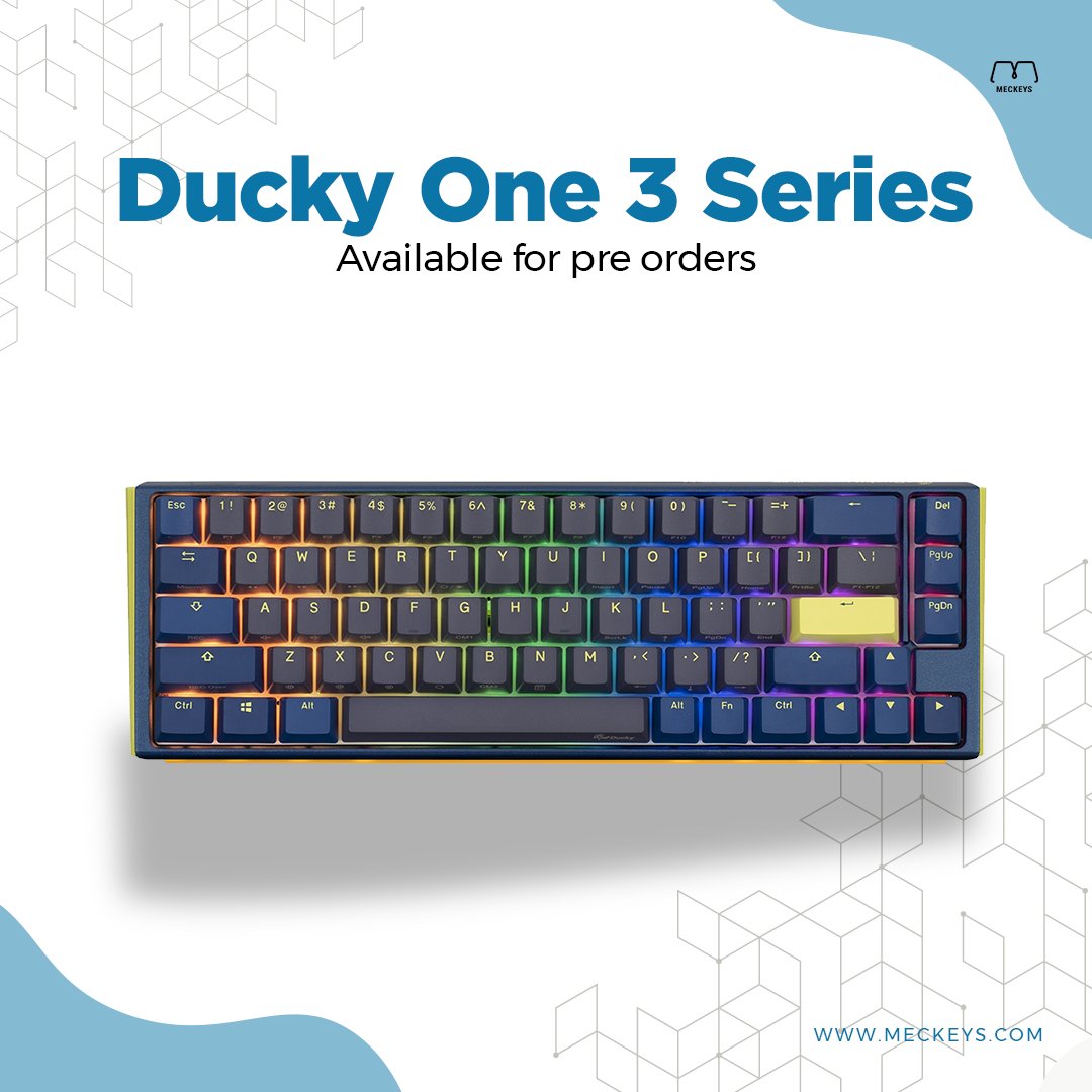 MeckeysHQ's tweet photo. Ducky One 3 series keyboards now available for pre-order:

⚡ One 3 Mini Daybreak
⚡ One 3 SF Daybreak
⚡ One 3 SF Yellow
⚡ One 3 TKL Fuji

https://t.co/P58aANAXn1

#ducky #duckychannel #duckysquad #mechanicalkeyboard #meckeys https://t.co/9H6BCc3fIf