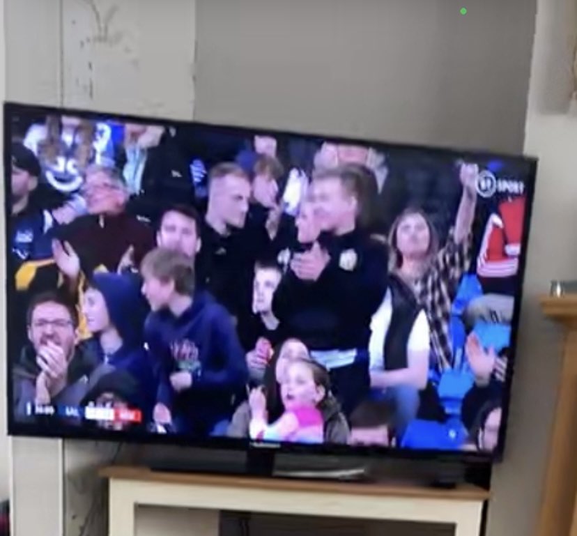 leighday67's tweet image. First ever Rugby game for my 4 year old granddaughter Olive (in pink) watching @SaleSharksRugby and she ends up on the TV . Apparently her favourite player is @fafdeklerk topped off by a great win!!