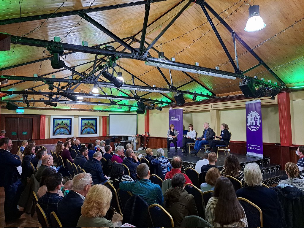 GCraughwell's tweet photo. Fantastic event at the Teacher's Club today hosted by @TheLeftBankSD. Really enjoyed meeting purple pals from across the country. There was a real sense in the room that the social democrats are poised to make a huge gains at the next general election. #WeCannotUnsee https://t.co/RxVpRvmbpb