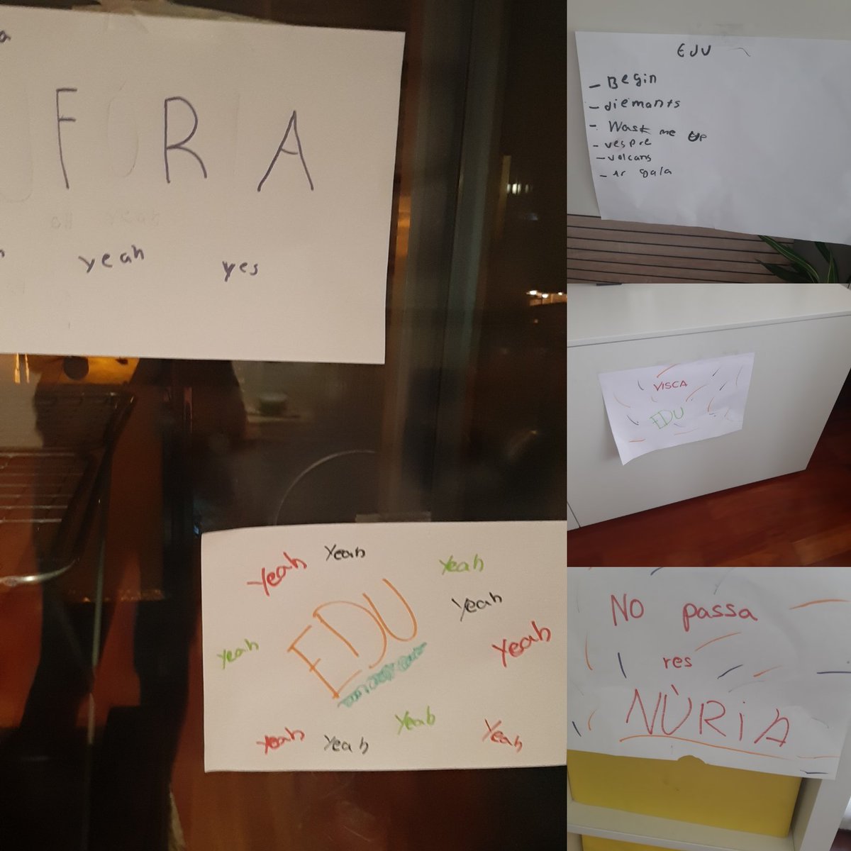 Annallobeth's tweet photo. Hola, @eduestevemusic . Ahir hi va haver festa de pijames per veure #EufòriaTV3 i les teves fans van decorar-me la casa😍 https://t.co/OWnuhxpuNv