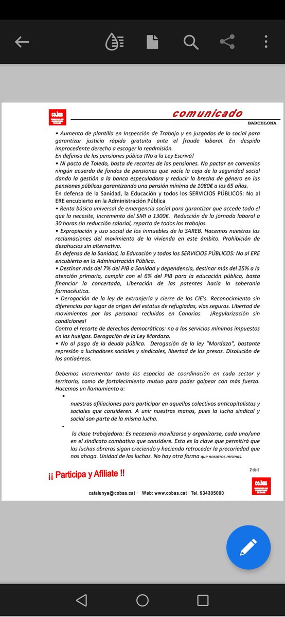 co_bascatalunya's tweet photo. 📝Mañana nos vemos todas a las 17:30h en la parada de metro de Paralelo linea verde.
👉Os dejamos el comunicado del #1deMayo de la Coordinadora de Catalunya.
💪 Estuvimos, estamos y seguiremos, por y para la clase trabajadora ✊ https://t.co/CvVKx0XA1k