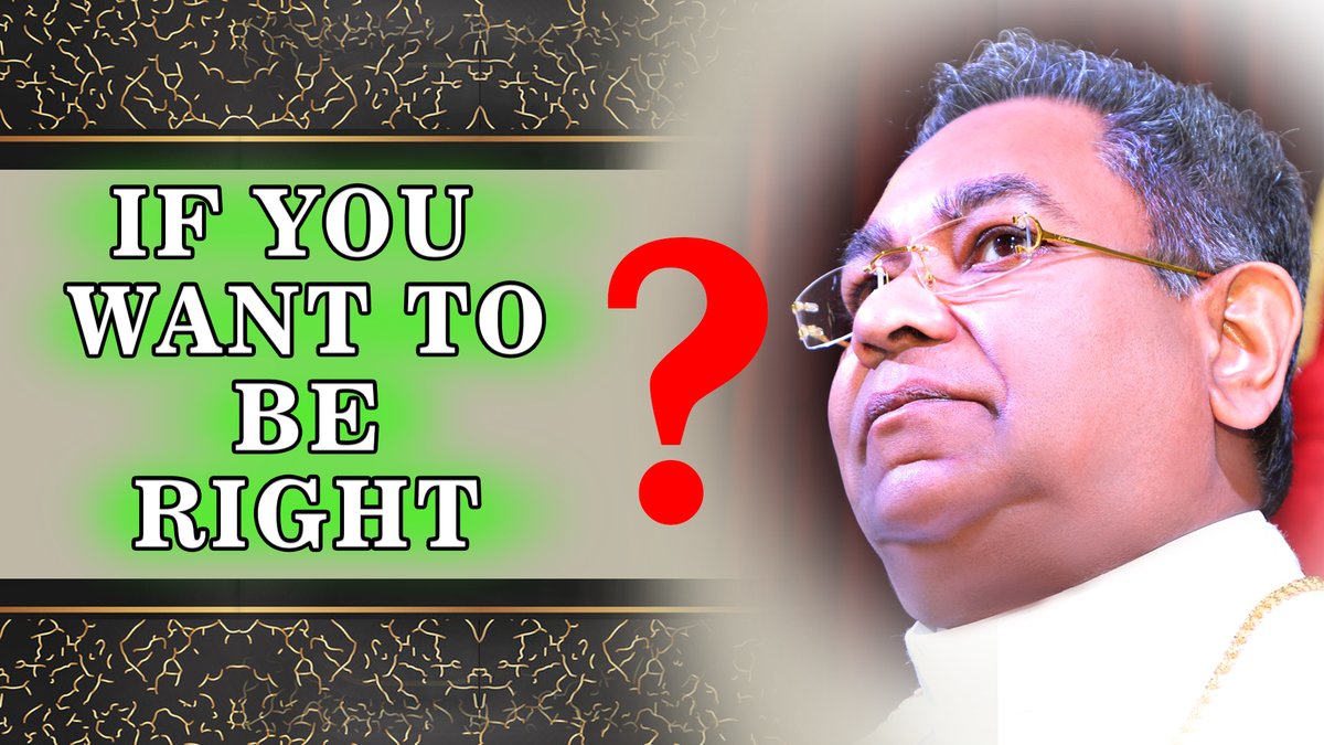 TheHolyApostle's tweet image. If you want to be right | #MotivationalQuotes | His Holiness Rohan Lalith Aponso

👉Watch &amp;amp; Subscribe youtu.be/d5qtyDsjIQk

#DailyQuotes #HisHolinessRohanLalithAponso