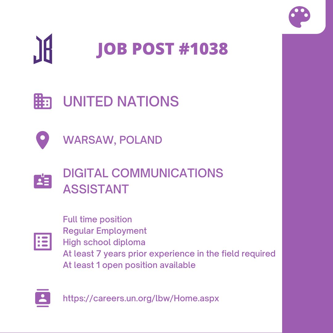 BTSARMYJobBoard's tweet photo. #BAJBPoland
WARSAW, POLAND
https://t.co/pLMZxXB06C
#BAJBDesign #BAJBComms #BAJBGovt
ARMYs, kindly contact the job poster / hiring party directly for more information. βΊοΈ
Good luck! π https://t.co/R7WgfGhiez