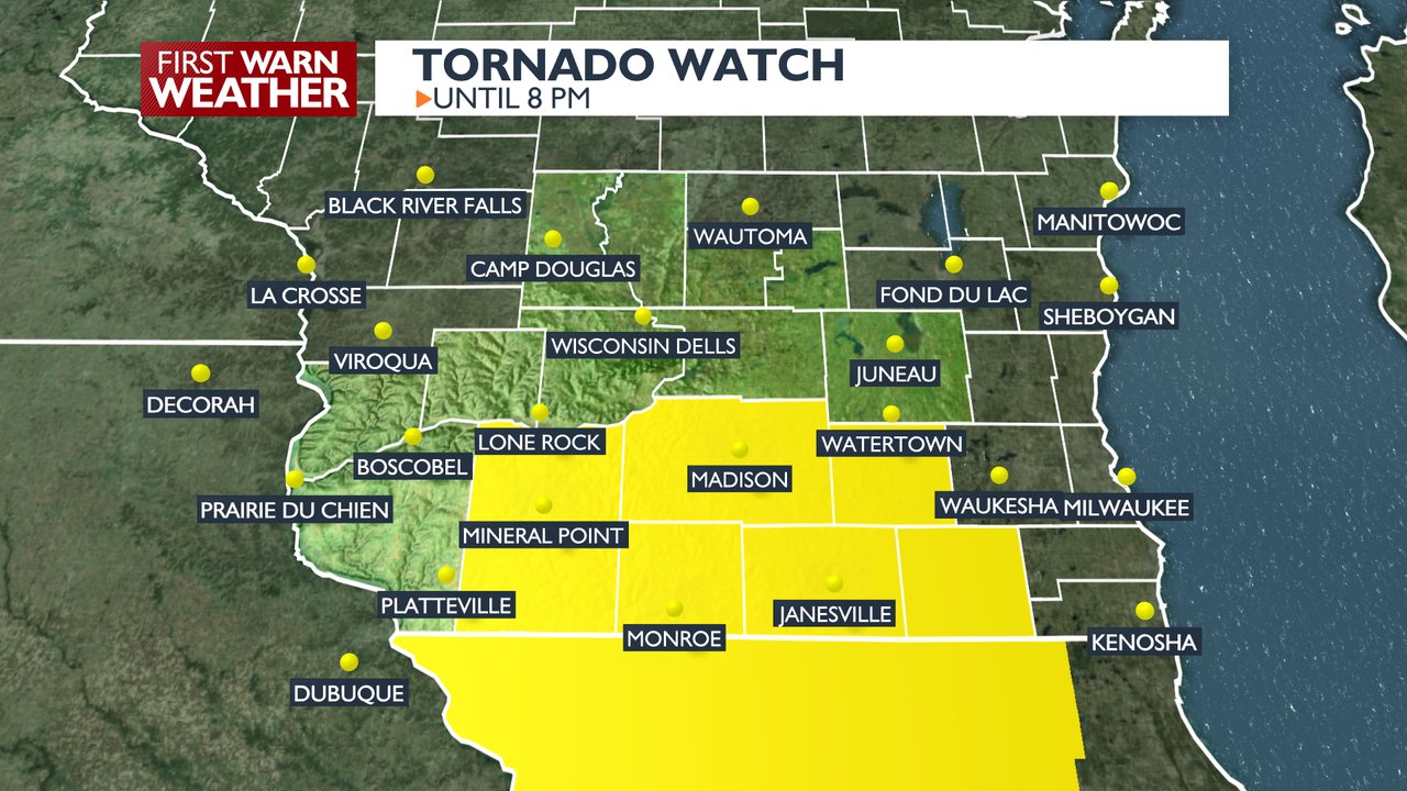 Dana Fulton on Twitter "⚠️ A Tornado Watch is in effect for Dane