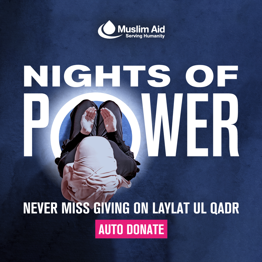 Muslim_Aid's tweet photo. #Ramadan is coming to an end. If you still haven't scheduled your donations for the remaining days, make sure you do it today!
With #NightsofPower, your Sadaqah and Zakat are automated and distributed with ease.
Donate at - https://t.co/YJoo5iaC7X. https://t.co/ZzV2q4jU72