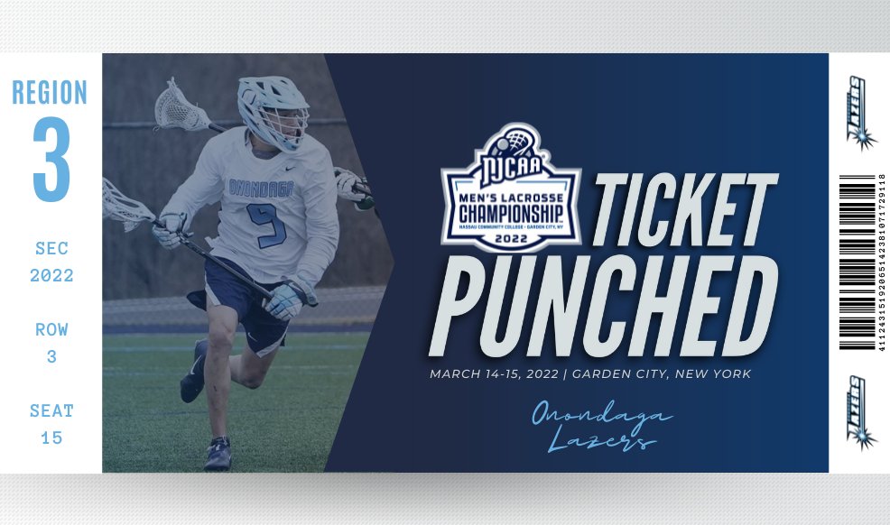 Ticket Punched 🎟️👊

Onondaga advances to the 2022 #NJCAALacrosse Men's Championship tournament after claiming the NJCAA North A District Championship title.

njcaa.org/sports/mlax/20…