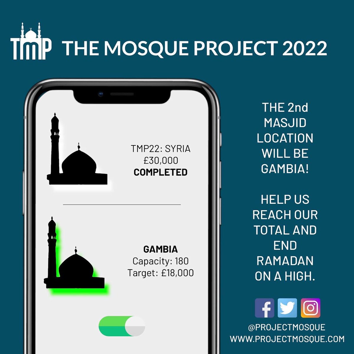 ProjectMosque's tweet photo. Alhamdulillah our 2nd Masjid location will be Gambia! A first for The Mosque Project. https://t.co/5MpOkYxuEs