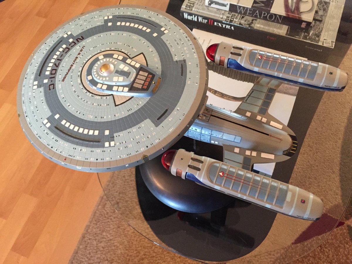 CaptainFoley's tweet image. My Ambassador class model. Love this design. #startrek #ambassadorclass #ship #starship