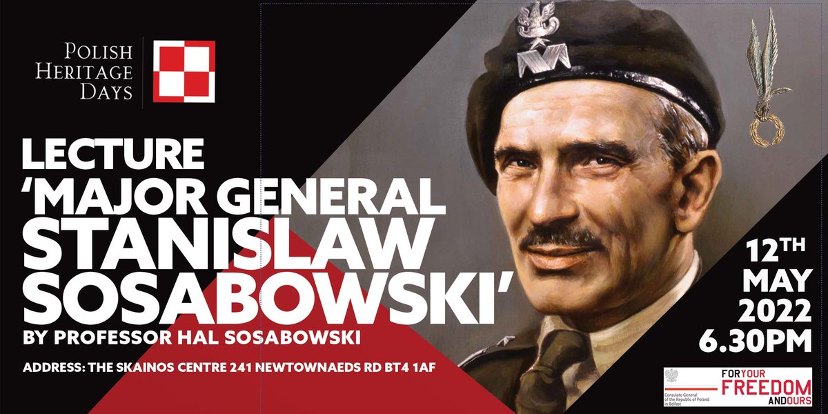 WWIIPolesNI's tweet photo. It is our great pleasure to invite you to celebrate the 2022 #PLHeritageDay together with @PLinBelfast and #FYFO. To mark this occasion, @Professor_Hal will be delivering a lecture on remarkable story of the Sosabowski family.
Book free ticket: https://t.co/WkCDLI52Jj https://t.co/cjDl49tTuL