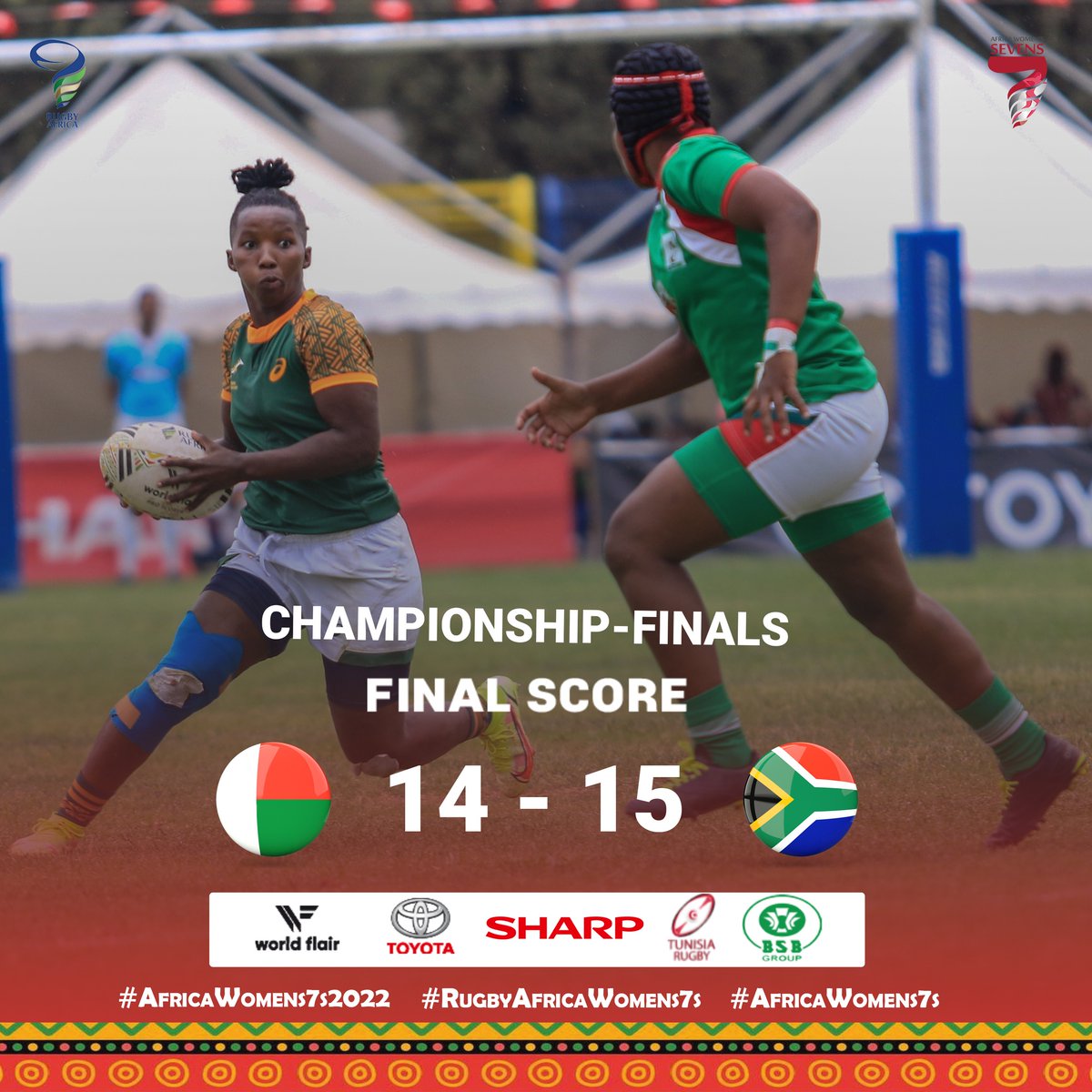 Ladies MAKIS 7s
#AFRICA_WOMENS_SEVENS_2022 
Résultat de la Finale 30 avril. 
#ALEFA_Ladies_MAKIS_7s