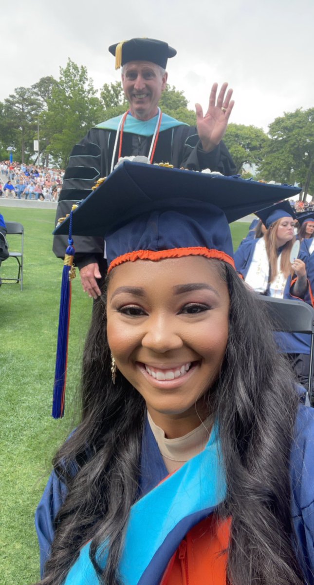 deliamjohnson's tweet photo. Guess who’s officially two degrees hotter! Presenting Delia Johnson M.Ed. Thank you @uttylerpatriots for an amazing graduate learning experience and a beautiful graduation ceremony! It is finished!! 🥰🧡💙 #graduation2022 #BlackGirlsRock https://t.co/oNnaiLjqkL