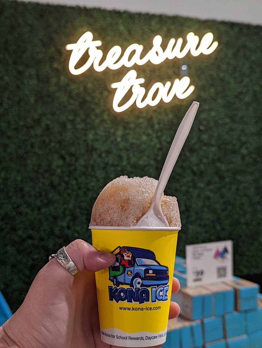 Shaved ice will be here for 30 more minutes today and then from 1-3 tomorrow for our grand opening. Don't miss out on the treat AND the amazing deals!