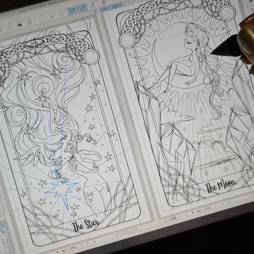 HalfBakedYams's tweet photo. I'm working on the last bit of the Major Arcana for my upcoming Coloring Book/ Part 3 of my Etsy pack! Stay tuned. #yampuff #tarot #themajorarcana https://t.co/UzpHB8wt38