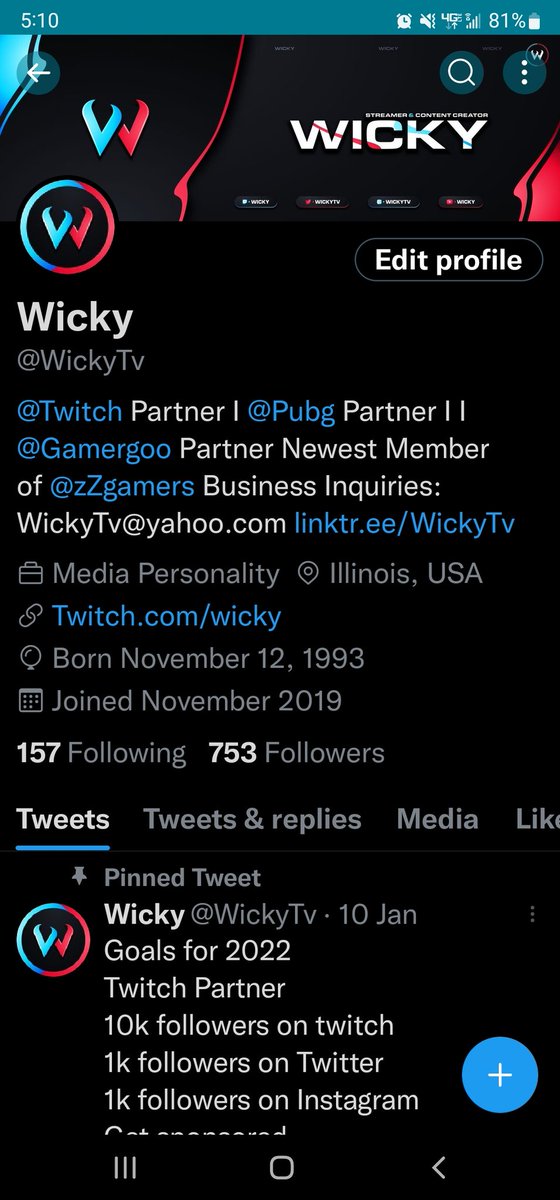 I need all my people to Like/Share/Retweet and help ya Boi  get to 1k followers on Twitter &amp; IG and reach my milestone !!! 
mobile.twitter.com/wickytv