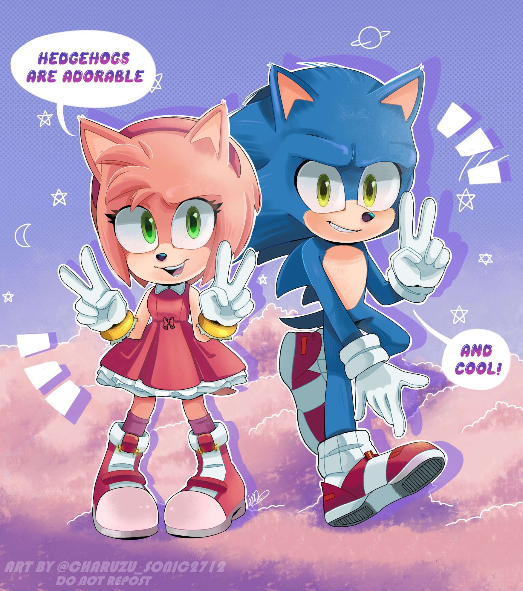 Charuzu2712 on X: Sonamy Movie 🌸🌺💙 #SonicTheHedgehog2 #SonicMovie2 # SonAmy  / X