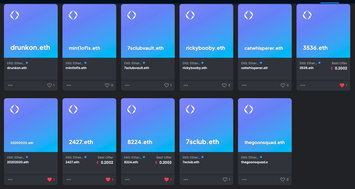 HotShotGems's tweet photo. Iโm having too much fun minting ENS domains. I am now eth poor but youโre not gonna catch me selling my three @10kClubOfficial any time soon #WeLikeTheNumbers https://t.co/UiyRntM9XA