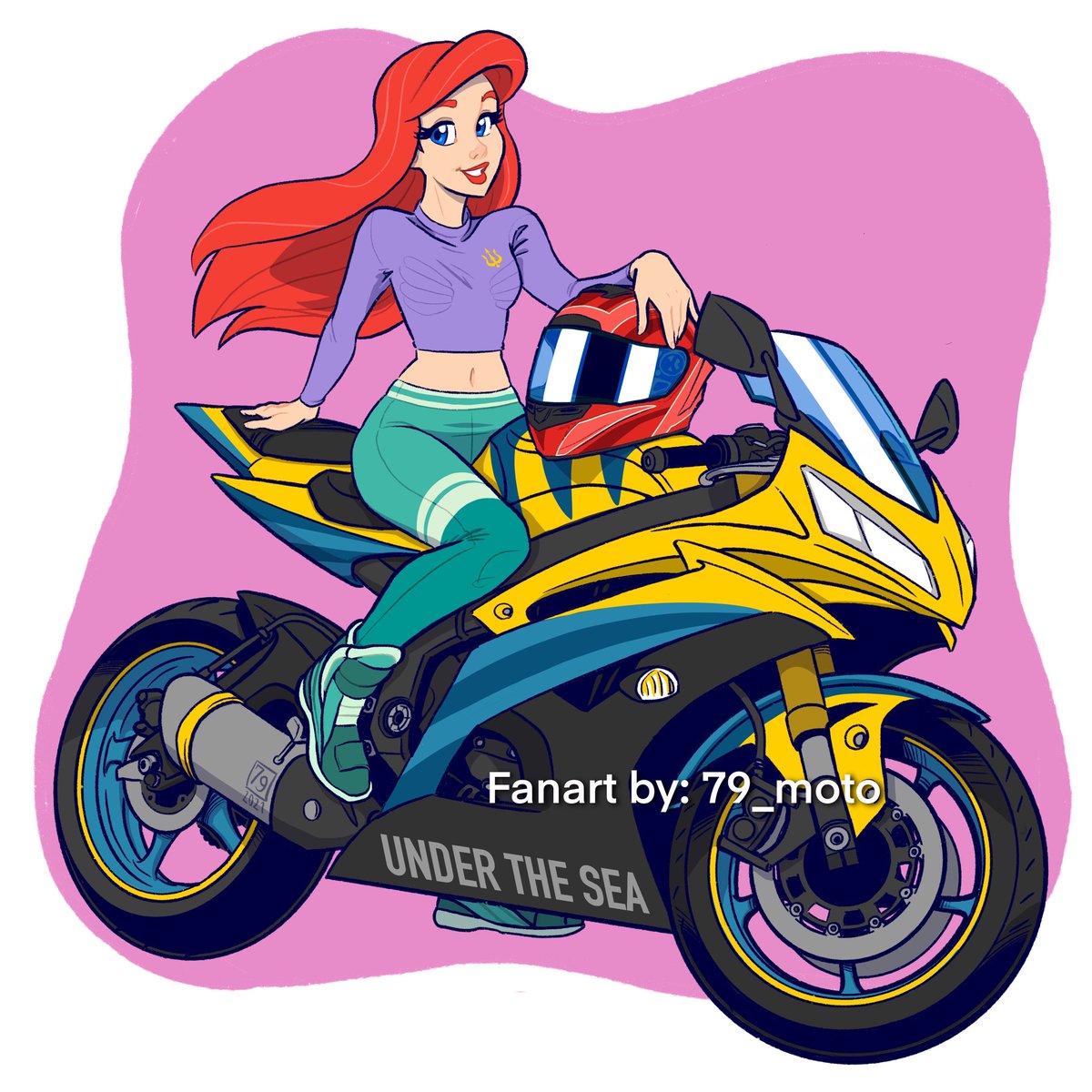 Ariel loves highspeed emotions and rides at full throttle!
#bikerdisneyprincesses #disneyprincesses #disneyprincess #ariel #TheLittleMermaid #YAMAHA #girlsonbikes #sportbikes #redheads