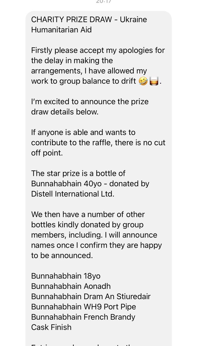 davidjbrodie's tweet photo. So, my amazing whisky pal @WhiskyMiller76 is doing something great through the Bunnahabhain Appreciation Society Facebook page, and @Bunnahabhain are putting up a bottle of 40yo as star prize, whilst others are contributing other delights. Here’s the details if you fancy it! 😁🥃 https://t.co/mxl3u7auiJ